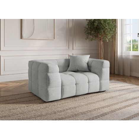 Fauteuil en tissu gris BELLA