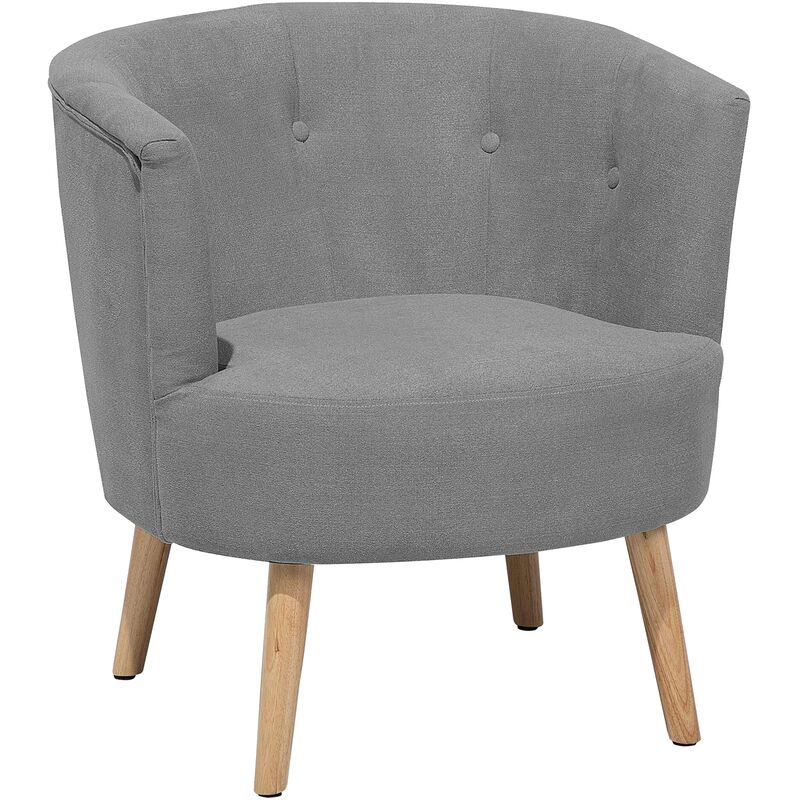 Fauteuil club en tissu gris clair ODENZEN