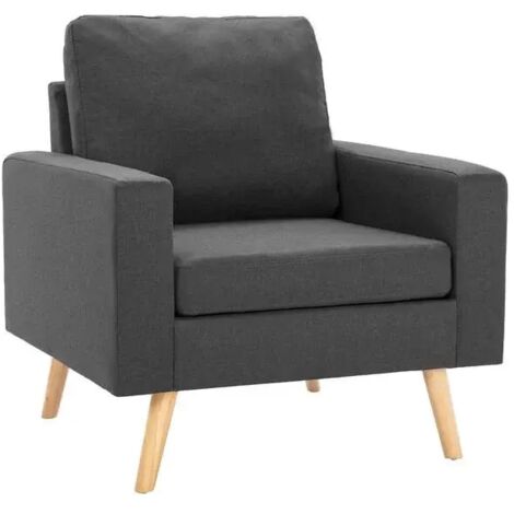 Fauteuil en tissu gris foncé