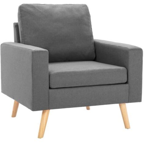 Fauteuil en tissu gris foncé
