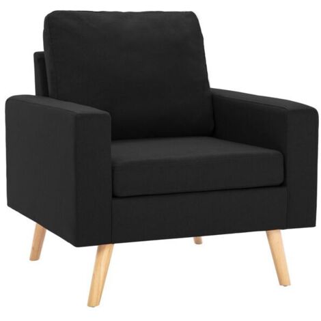 Fauteuil en tissu noir