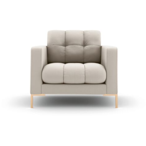 Fauteuil en tissu structurel beige