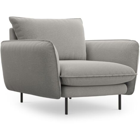 Fauteuil en tissu structurel gris clair