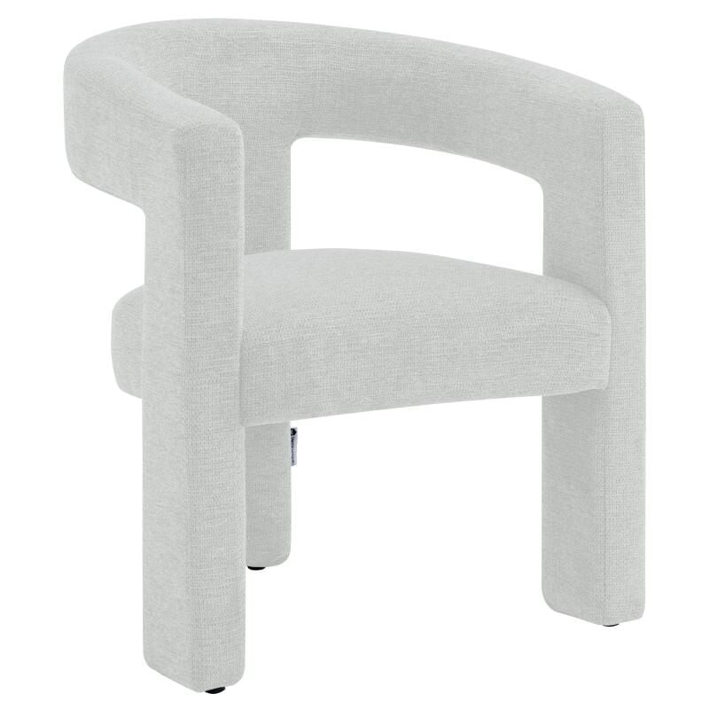 Fauteuil en tissu texturé blanc FAVINA