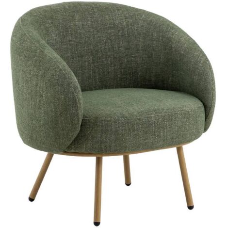 Fauteuil en tissu vert confort Kanoa