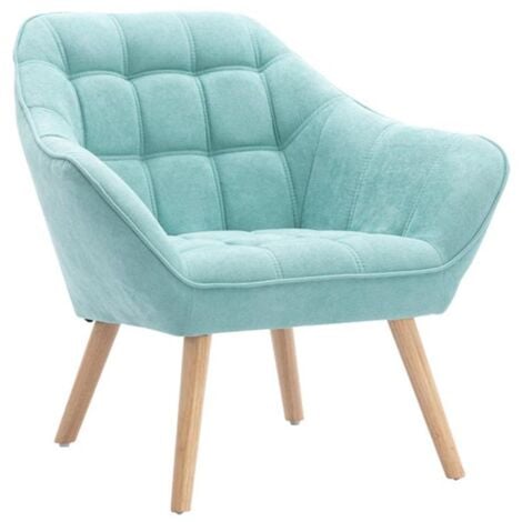 Fauteuil en tissu vert d'eau CASERTA