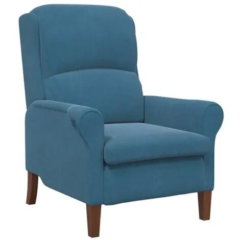 Fauteuil en velours bleu