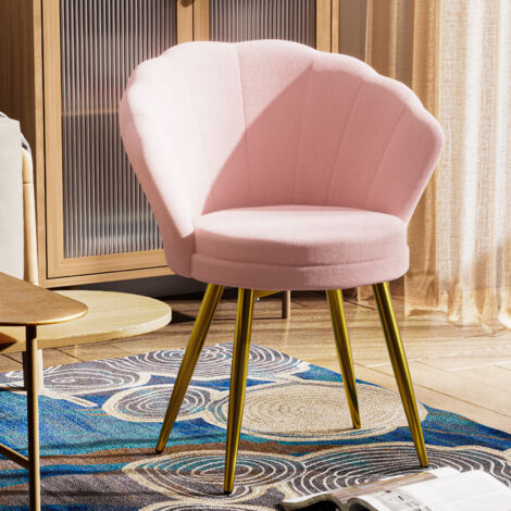 Fauteuil en Velours Fauteuil de Salon Chaise Coquillage, Fauteuil Scandinave pour Chambre