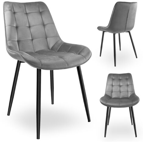 Fauteuil en velours graphite NORMAN Velvet
