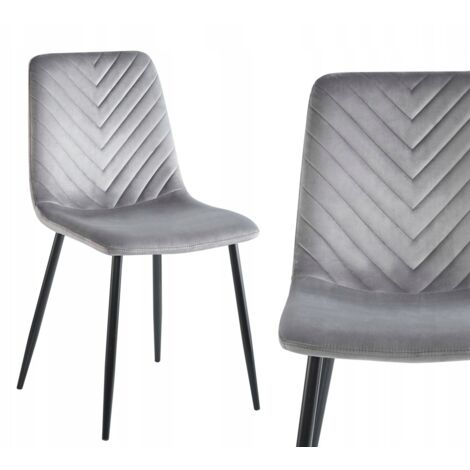 Fauteuil en velours gris pour bureau, salon, style loft, pieds en métal, FURNITEX