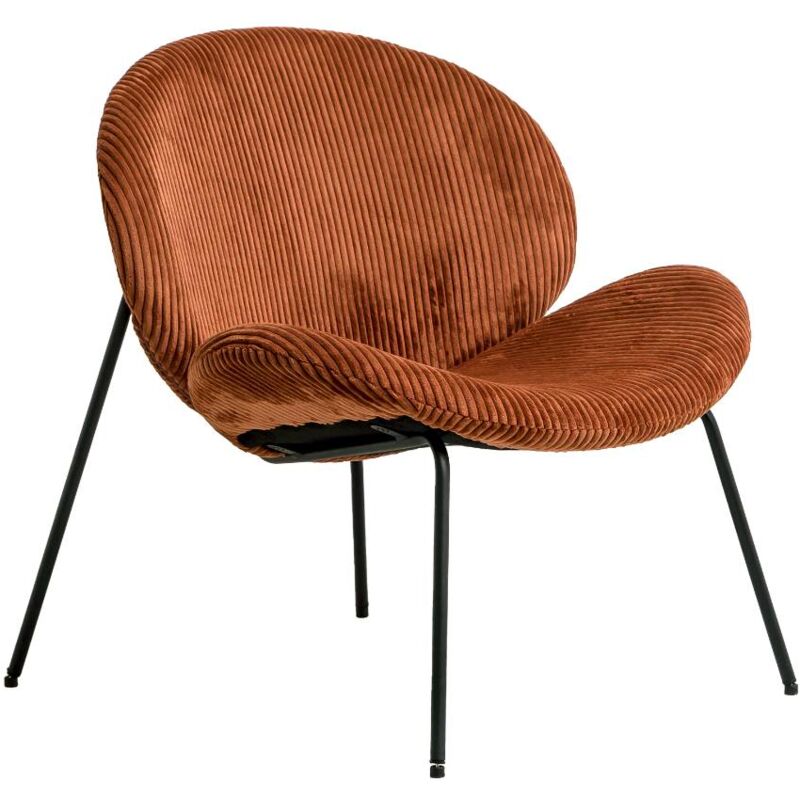 Made In Meubles - Fauteuil en velours terracotta Kanoa Made In Meubles - Fauteuil en velours terracotta Kanoa