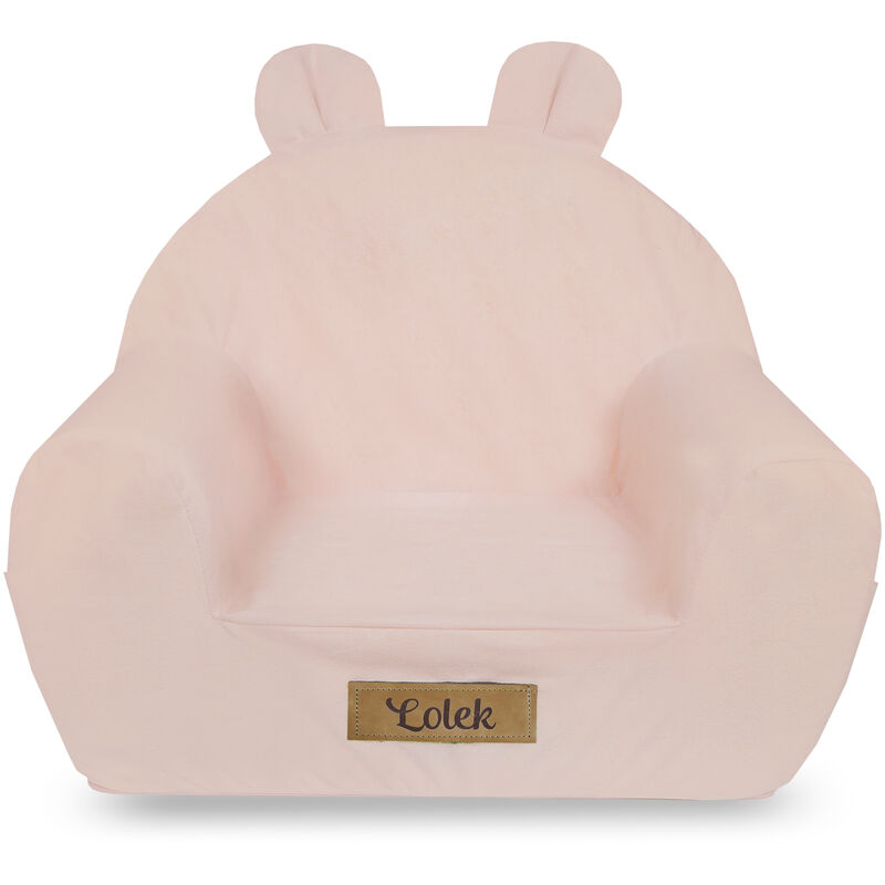Flumi - Fauteuil enfant avec oreilles rose