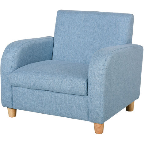 Fauteuil Scandinave Enfant Dehoussable En Tissu Bleu Canard Baby Oslo