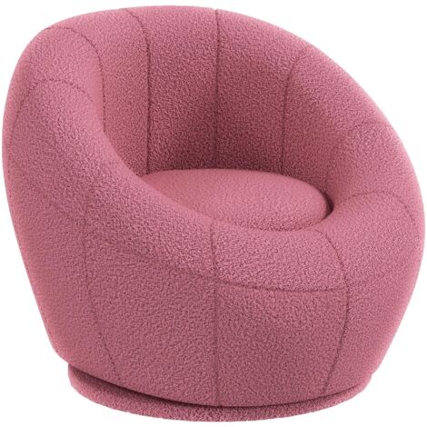 Fauteuil enfant, mobilier enfant, tabouret enfant, tissu peluche ours en peluche, 60 cm x 56 cm x 48 cm, rose.
