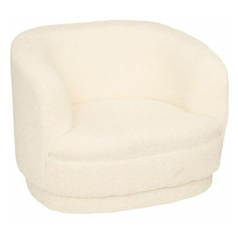 Fauteuil Enfant Scandinave Bouclette 45cm Blanc