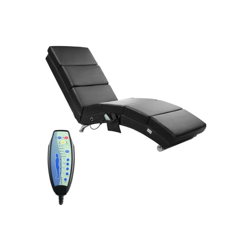 Fauteuil Ergonomique Simili Cuir noir. massage et Chauffant avec télécommande