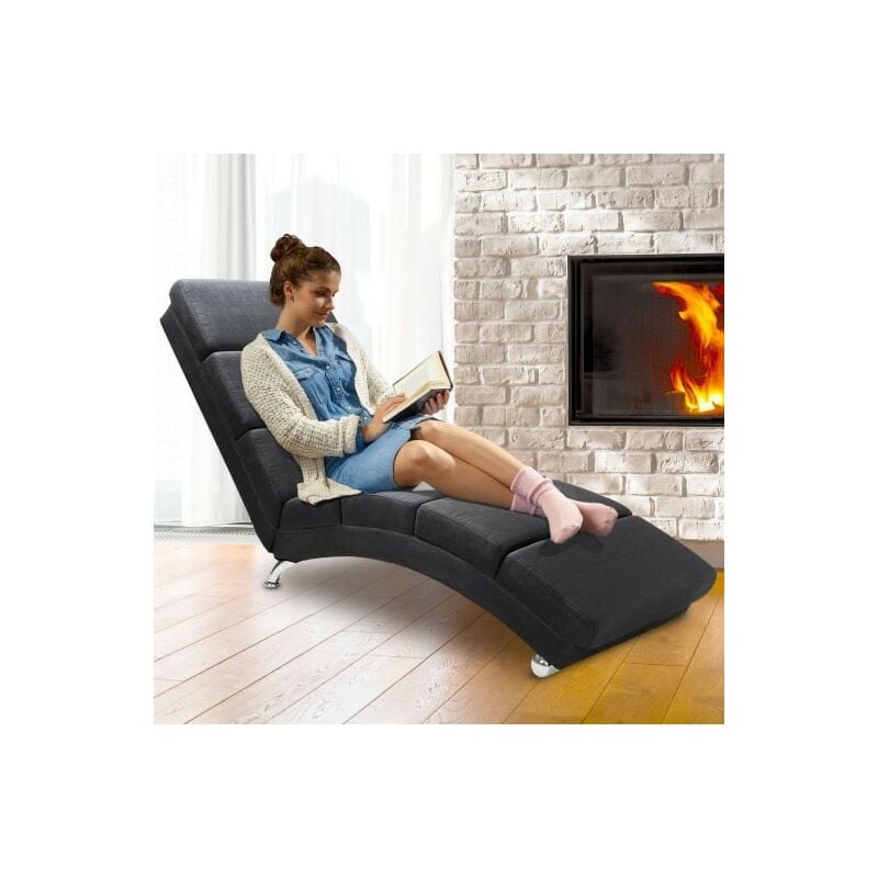 Fauteuil Ergonomique Tissu gris anthracite. Idéale pour la relaxation et le bien-être