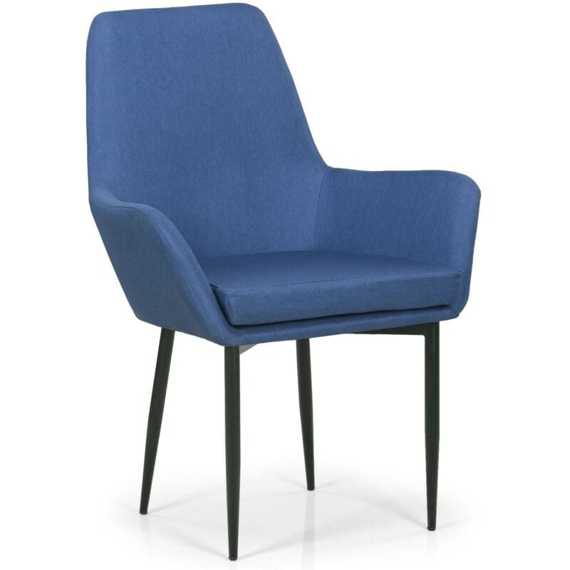 Fauteuil Ernest Tissu Bleu foncé