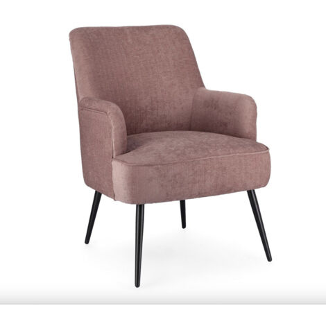 Fauteuil ERNESTINE – Design compact & confort dense-Rose