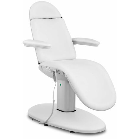 Fauteuil esthétique professionnel cadre aluminium synthétique blanc - Blanc