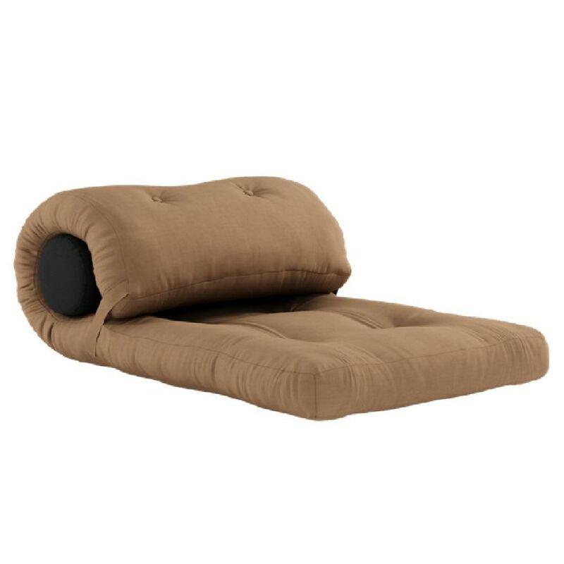 Fauteuil futon convertible wrap couleur mocca