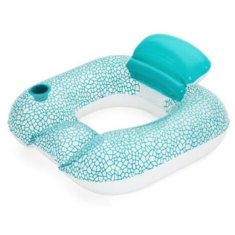 Fauteuil gonflable de piscine Lounge avec dossier Anneau de bain Seat Back