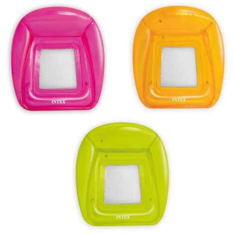 Fauteuil Gonflable Transparent Avec Filet 104x102cm Couleur Piscine Assortie 56802