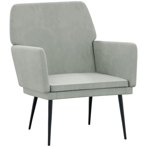 Fauteuil Gris clair 62x79x79 Velours