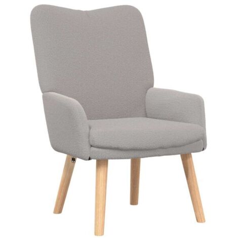 Fauteuil gris clair, dimensions : 63 x 67 x 94 cm