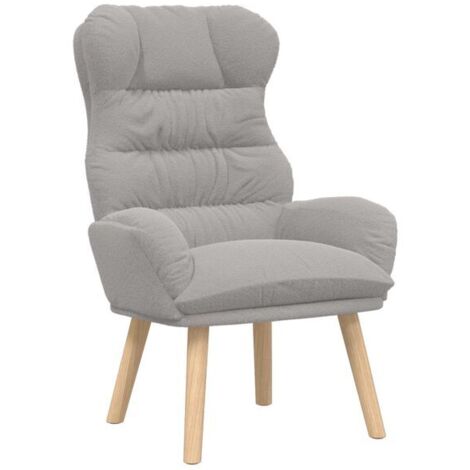 Fauteuil, gris clair, dimensions : 69 x 74 x 93 cm, tissu en laine d'agneau.