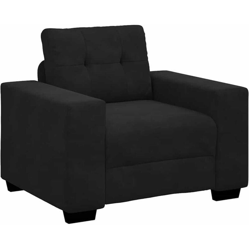 Vidaxl - Fauteuil noir 60 cm velours