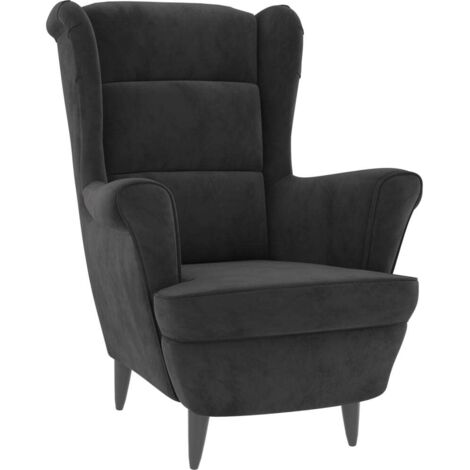 Fauteuil Gris foncé Velours 2