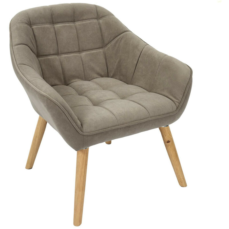 Fauteuil Magnus Taupe Home Deco Factory