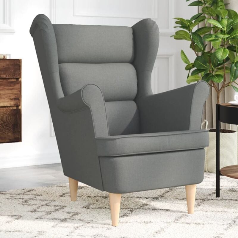 Vidaxl - Fauteuil gris foncé 74x84x100 cm tissu