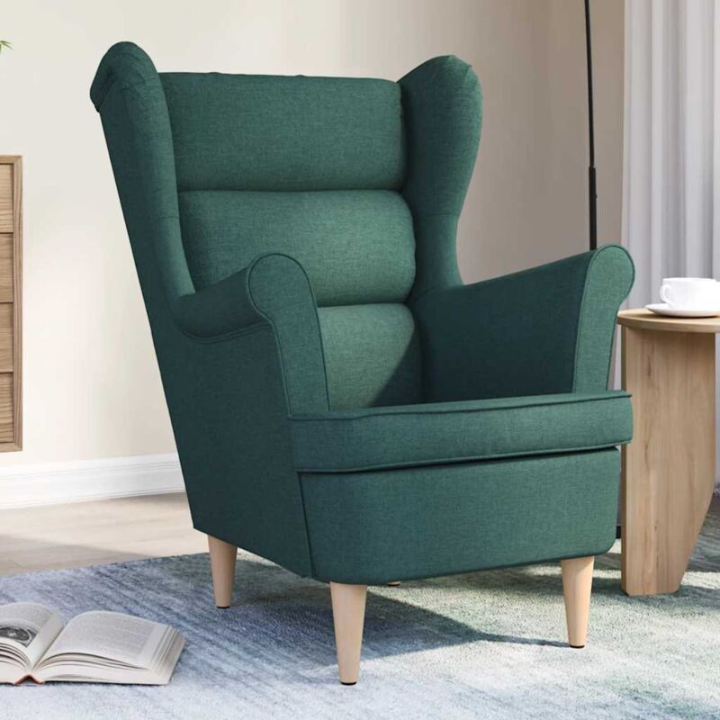 Vidaxl - Fauteuil vert foncé 74x84x100 cm tissu
