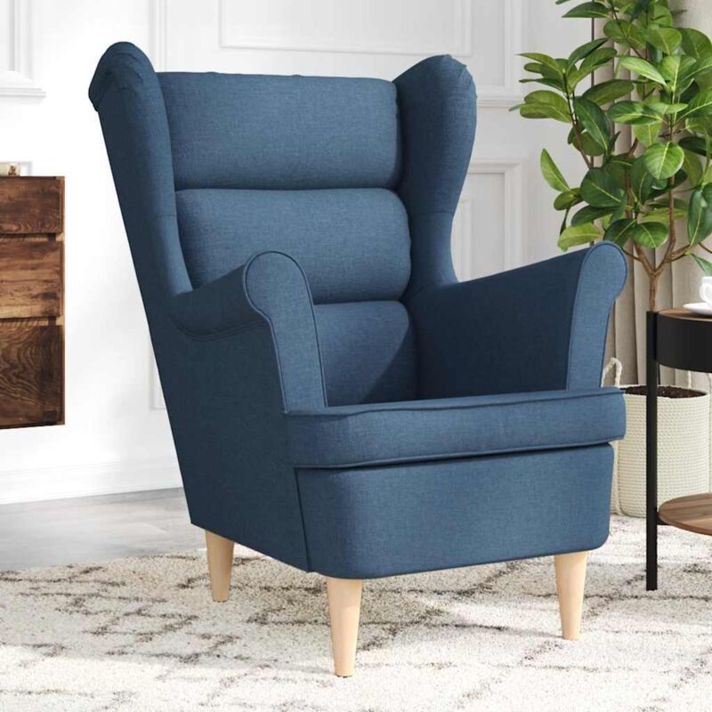 Vidaxl - Fauteuil bleu 74x84x100 cm tissu