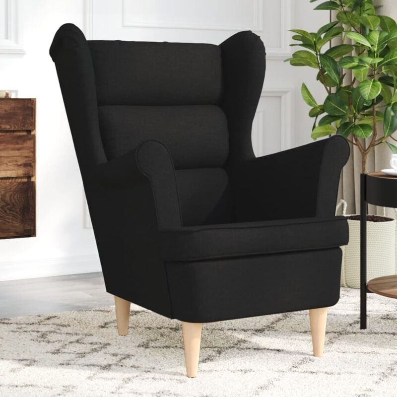 Fauteuil noir 74x84x100 cm tissu vidaXL