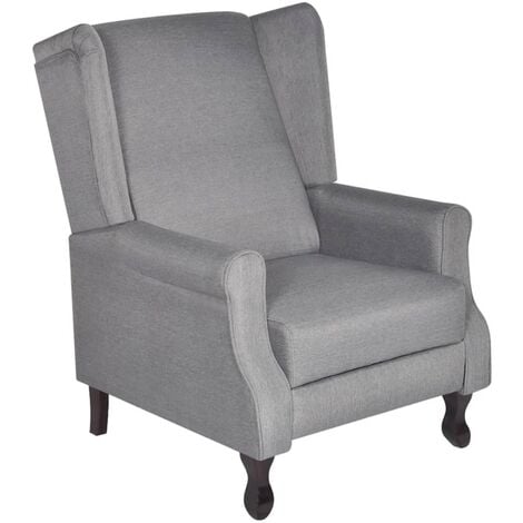 Fauteuil gris tissu vidaXL