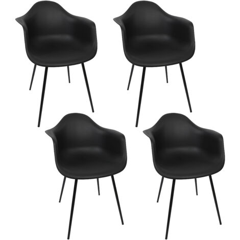 Fauteuil Gustav Noir - Lot De 4