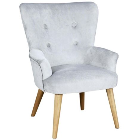 THE HOME DECO KIDS Fauteuil enfant en velours Helsinki