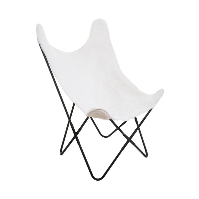 Atmosphera - Fauteuil Imitation Fourrure 'Oslo' 101cm Blanc