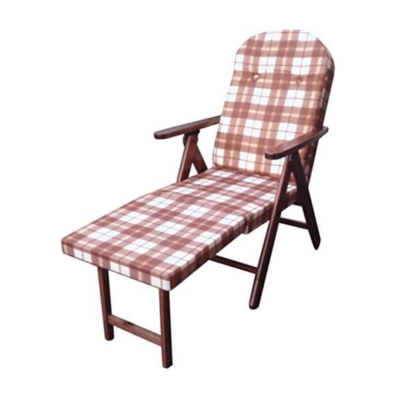 Webmarketpoint - Fauteuil inclinable Amalfi avec repose-pieds en bois de hêtre marron