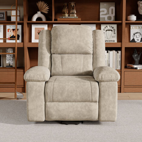 Fauteuil inclinable avec massage vibrant et chauffage, siège de cinéma à domicile avec soutien lombaire, fauteuils élévateurs électriques réglables avec porte-gobelets et télécommande pour le salon, m