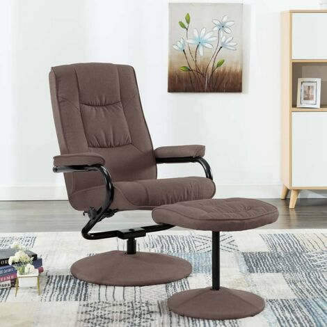 Fauteuil Inclinable avec Repose-pied Tissu Salon Maison Multicolore vidaXL