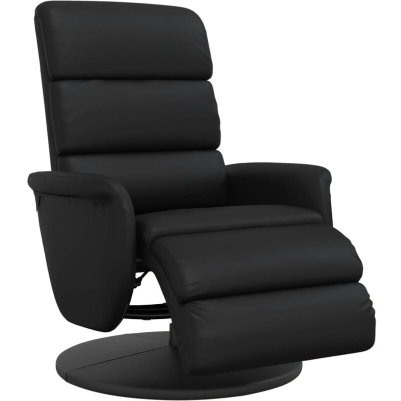 Vidaxl - Fauteuil inclinable avec repose-pieds noir similicuir