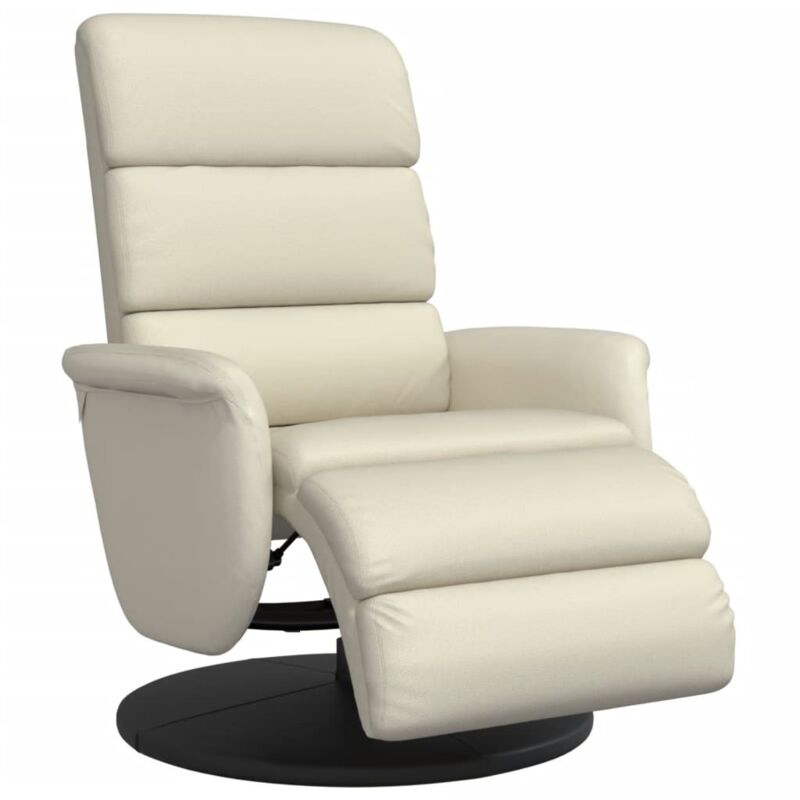 Vidaxl - Fauteuil inclinable avec repose-pieds crème similicuir