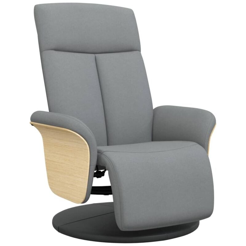Vidaxl - Fauteuil inclinable avec repose-pieds gris clair tissu
