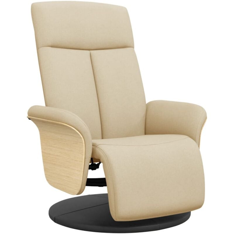 Vidaxl - Fauteuil inclinable avec repose-pied crème tissu
