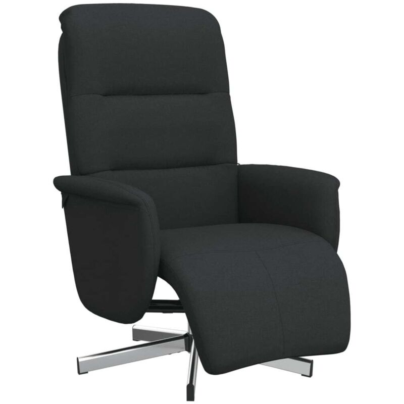 Vidaxl - Fauteuil inclinable avec repose-pieds noir tissu