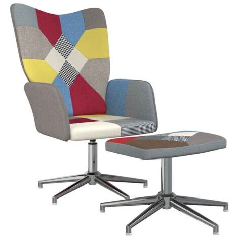 Fauteuil inclinable avec repose-pieds patchwork